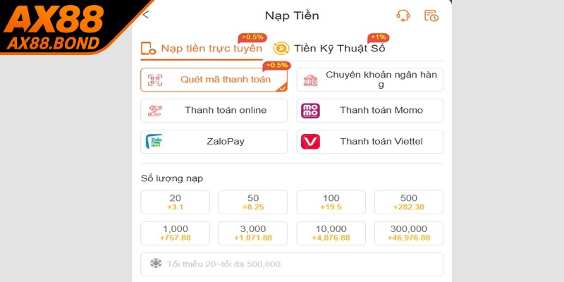 Trước khi thực hiện nạp tiền AX88, bạn cần nắm rõ các nguyên tắc chính